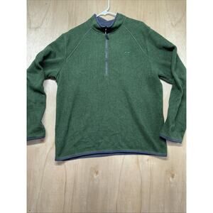 Koppen Quarter Zip Sweater Pullover Size Large Green